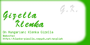 gizella klenka business card